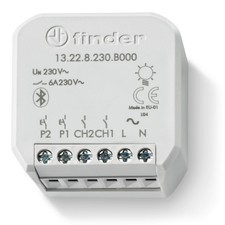 FINDER Relè multifunzione connesso 2 canali da incasso | YESLY