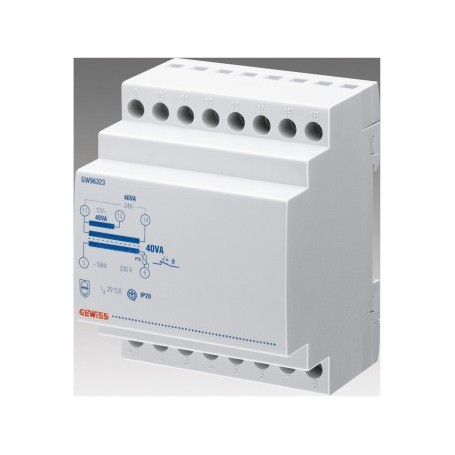 TRASFORMATORE DI SICUREZZA 25VA 230V 12+12 24V