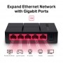 SWITCH ETHERNET MERCUSYS 5 PORTE GIGABIT
