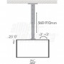 SUPPORTO TV DA SOFFITTO 23"-42"