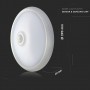 PLAFONIERA LED CIRCOLARE 12W CON SENSORE DI MOVIMENTO