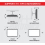 SUPPORTO TV INCLINABILE 37" - 80"