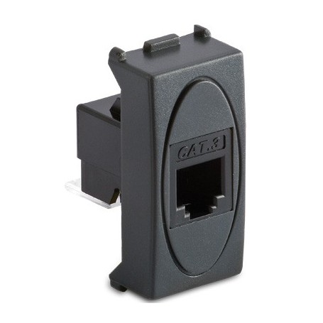 PRESA RJ11 PLUG 6/4 GRIGIO