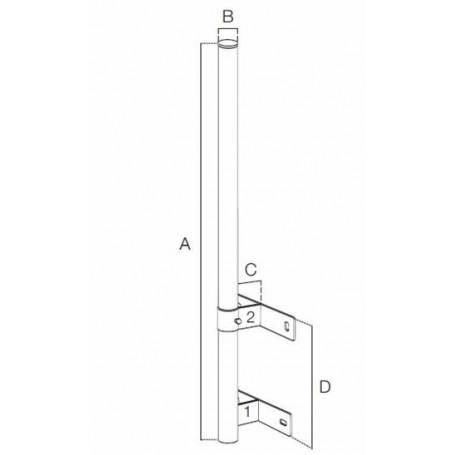 SUPPORTO PARABOLA A MURO ACS4212
