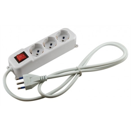 MULTIPRESA 3 POSTI 1 INTERRUTTORE