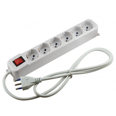 MULTIPRESA 6 POSTI 1 INTERRUTTORE