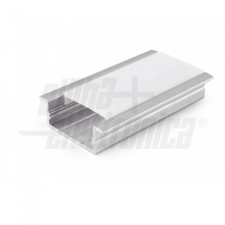 PROFILO 2MT ALLUMINIO COPERTURA OPACA X 19W/MT