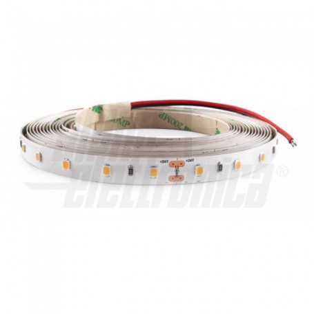 STRISCIA LED 5MT 24V 14.4W/MT BIANCO CALDO 3000K