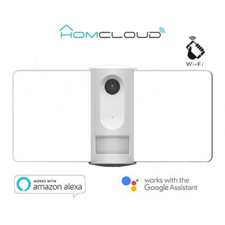 HOMCLOUD TELECAMERA WIFI FLIGHT 1S CON LUCE-PIR-SIRENA OUTDOOR