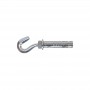 Tassello in acciaio con gancio stampato 10x73