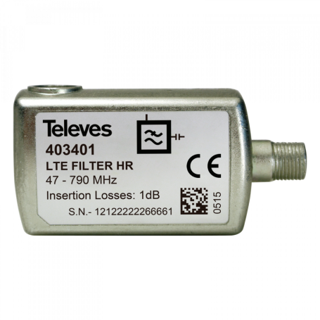 TELEVES Filtro LTE/4G HR (High Rejection)