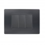 Placca Flexa Tecnopolimero Antracite Nea 3 Moduli Simon Urmet 11803.AN