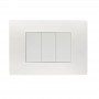 Placca Flexa Tecnopolimero Bianco Nea 3 Moduli Simon Urmet 11803.BN