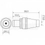 Spina coassiale per TV Ø9,5mm