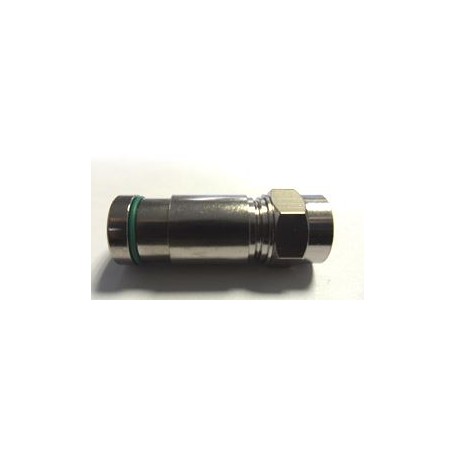 MICROTEK Connettore F maschio diritto a compressione per cavi coassiali D.5,0