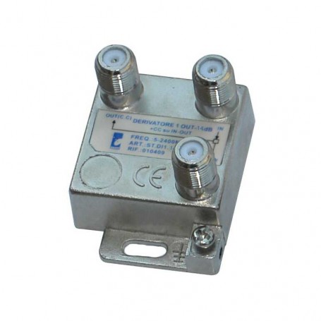 TERRA DERIVATORE IN-OUT 1 USCITA -10/14/18/22 dB ATTENUAZIONE